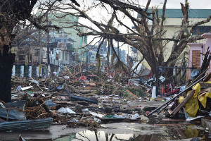 Debris in Tacloban, Philippines after devastating Typhoon Haiyan. Photo by: Trocaire/Creative Commons 2.0 